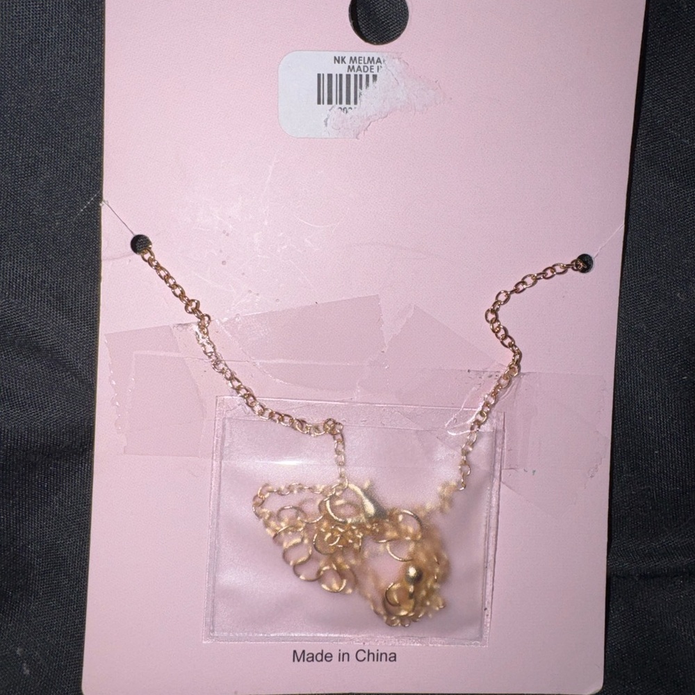 Melanie Martinez Crybaby Script Necklace Gold Tone Nickel Free NWT Y2K Aesthetic - Picture 3 of 3
